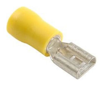 Terminal, electric universal parts plaat 6.3x0.8mm kollane