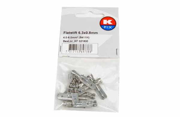Terminal, electric universal parts plaat 6.3x0.8mm lukustuv 4-6mm2 ISA  10tk
