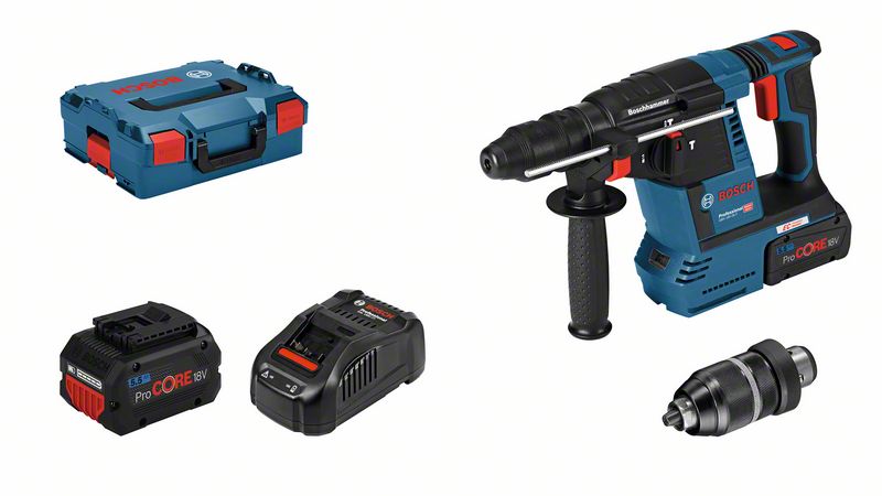 Electrical Tool Set (rechargeable) GBH 18V-26 F, 2x5.5Ah, ProCORE18V, 1880CV, 18V, 4