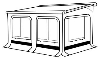 Camping Awning Panorama L 9200-le (2,45-2,59m/4,50m)