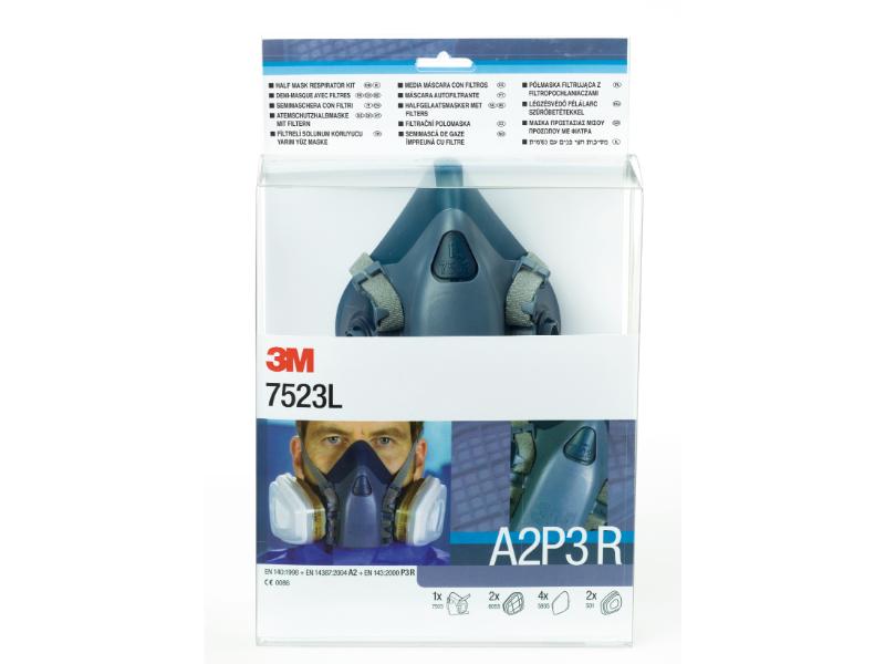 Filter, respiratory mask Respiraator 7523 Stardi komplekt 2x2A + 4xP3
