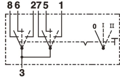 Switch 0-I-II 24V,8A