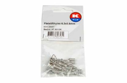 Terminal, electric universal parts plaat 6.3x0.8mm lukustuv 0.5-1.0mm2 EMA 10tk