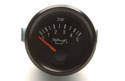 Gauge, Oil pressure mootoriõlile 24V 52mm 0 - 5bar