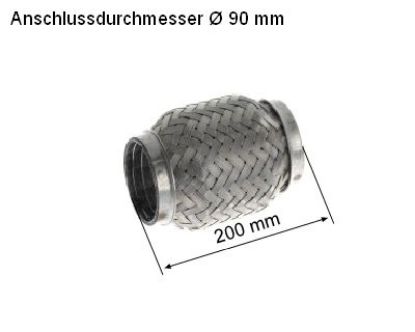 Flex Hose, exhaust system 90x200mm tugev sisu