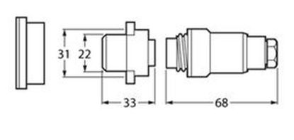 Cable Connector Kit Pistikupesa+pistik 7, IP67