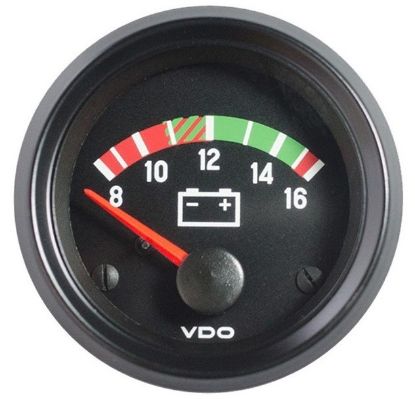 Voltmeter 8-16V 52mm