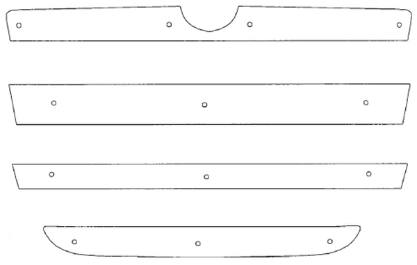 Trim/Protective Strip, radiator grille Bürstner Travel Van 2008-2014