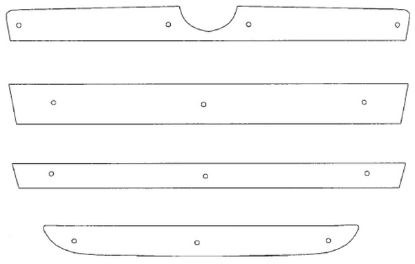 Trim/Protective Strip, radiator grille Bürstner Travel Van 2008-2014