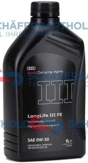 Engine Oil 0W-30, VW 504.00, VW 507.00, 1L
