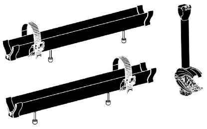 Extension Set, tow bar coupling bike carrier Caravan lisahoidik 3 ndale
