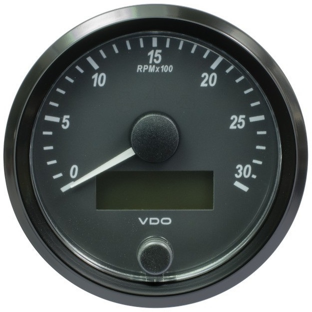 Revolution Counter SingleViu 80mm 3000rpm + tunnilugeja 12+24V