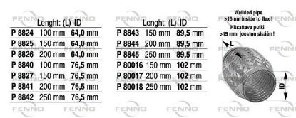 Flex Hose, exhaust system 64x150mm tugev sisu