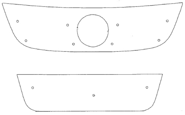 Trim/Protective Strip, radiator grille VW Touran 2007-2010