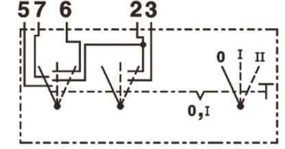 Switch 0-I-II 24V,8A