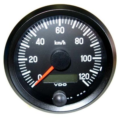 Speedometer 12V/24V 80mm 0 - 120 km/h