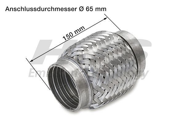 Flex Hose, exhaust system 65x150mm tugev sisu