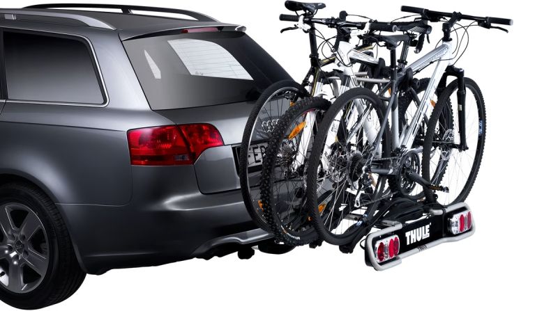 Bike Rack, trailer hitch carrier EuroRide 3 (3 rattale, 13pin)