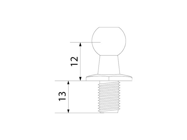Gas Spring, boot-/cargo area Kuulmunakas Ø10 roostevaba M8
