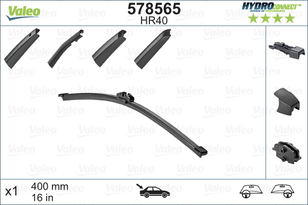 Wiper Blade HR40 HydroConnect 40cm TAGA