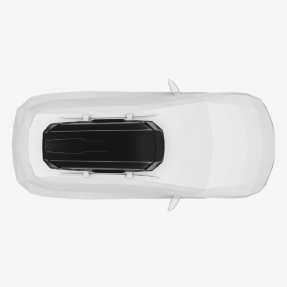 Roof Box (194x89x43cm; 450L), Black Glossy