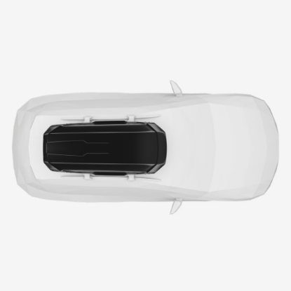 Roof Box (194x89x43cm; 450L), Black Glossy