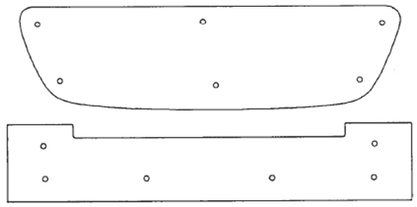 Trim/Protective Strip, radiator grille MB C universaal 2006-