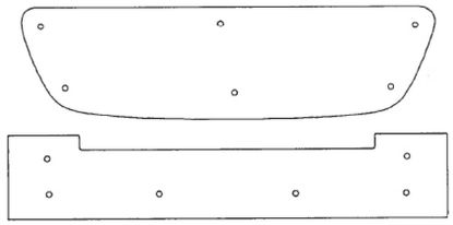 Trim/Protective Strip, radiator grille MB C universaal 2006-