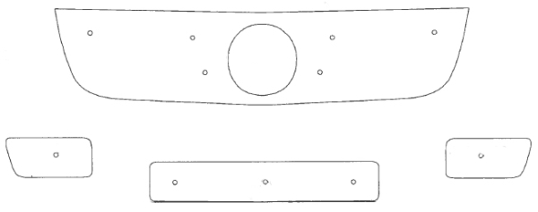 Trim/Protective Strip, radiator grille VW Transporter T5 07-09