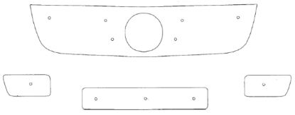 Trim/Protective Strip, radiator grille VW Transporter T5 07-09