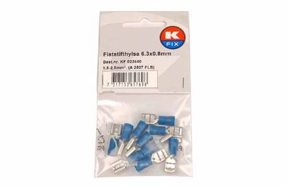 Terminal, electric universal parts plaat 6.3x0.8mm sinine