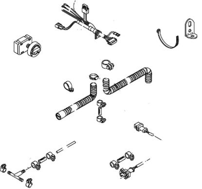 Assembly kit, auxilliary heater 