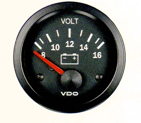Voltmeter 8-16V 52mm