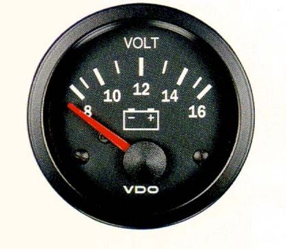 Voltmeter 8-16V 52mm