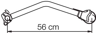 Extension Set, tow bar coupling bike carrier Omnibike 4 raami hoidik 56cm