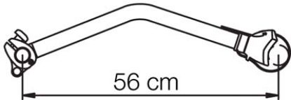 Extension Set, tow bar coupling bike carrier Omnibike 4 raami hoidik 56cm