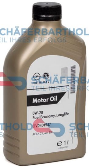 Engine Oil 0W-20, Opel OV0401547, ACEA C5, 1L