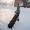 Boot-/Cargo Area Bag RoundTrip Ski Roller 175cm, Black