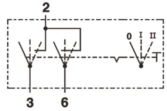 Switch 0-I-II 24V,8A