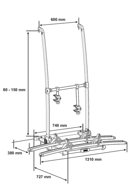 Bicycle Holder, rear rack Excellent Standard (2 rattale)
