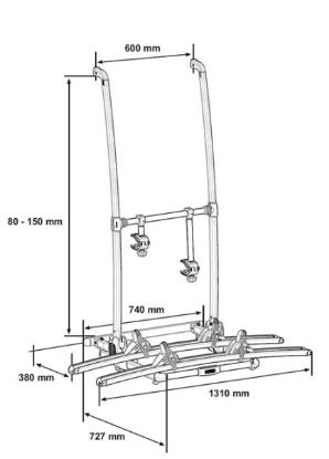 Bicycle Holder, rear rack Excellent Standard (2 rattale)