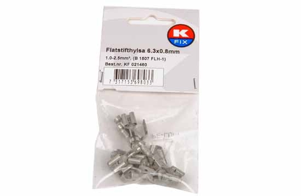 Terminal, electric universal parts plaatjagaja 6.3x0.8mm 1.0-2.5mm2  10tk