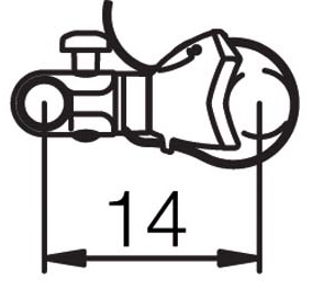 Extension Set, tow bar coupling bike carrier Omnibike raami hoidik 14cm