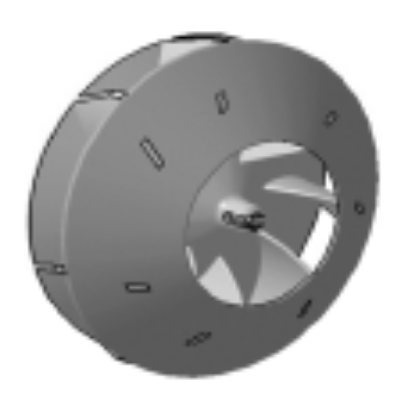 Motor impeller, air blower 