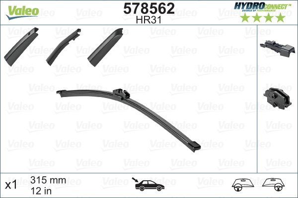 Wiper Blade HR31 HydroConnect 31cm TAGA