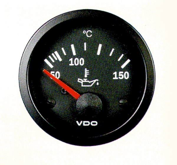 Gauge, Oil temperature 12V 52mm 50-150 kraadi