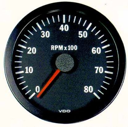 Revolution Counter 12V 100mm 0 - 8000 p/min