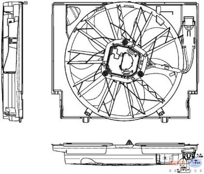 Fan, engine cooling BMW 5 (E60) 525d