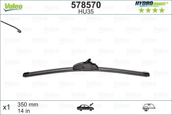 Wiper Blade VALEO HydroConnect Upgrade 35cm