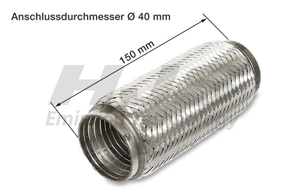 Flex Hose, exhaust system 40x150mm tugev sisu